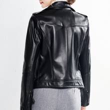 Fashion Women 100% Natural Sheepskin Jacket Office Ladies Slim Fit Outwear Coat Spring Biker Riding Short Genuine Leather Jacket 2024 - buy cheap