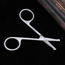 Fashion Stainless Steel Nose Hair Scissors Ear Facial Trimmers Cut Beauty Tool 2024 - buy cheap