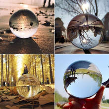 Прозрачный стеклянный хрустальный шар лечебная Сфера реквизит для фотографий Lensball Декор подарок 2024 - купить недорого