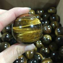 Natural tiger eye sphere quartz mineral crystals gemstones ball healing stones reiki home decoration 2024 - buy cheap