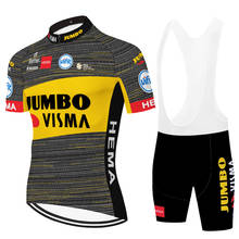 Conjunto completo de ciclismo jumbo visma 2021, roupa esportiva para o verão, mountain bike, shorts, bicicleta 2024 - compre barato