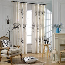Embroidery Design Curtains for Living Room Bedroom European Style Linen Cotton White Drapes 2024 - buy cheap