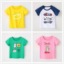 VIDMID/Детские футболки с короткими рукавами для От 2 до 10 лет; летние футболки; Повседневная хлопковая Футболка; детская одежда для маленьких девочек; 4018 40 2024 - купить недорого