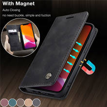 Магнитный кожаный чехол-кошелек для iPhone 12 Mini 11 Pro XS Max XR X, чехол-бумажник для карт для iPhone SE 2020 8 7 6 6S Plus, чехол Etui 2024 - купить недорого
