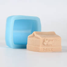 Moldes de sabão artesanal em forma de caixa de leite com moldes de silicone de padrão de ovelhas 2024 - compre barato