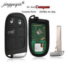jingyuqin Genuine Parts Smart Remote Key Control for Jeep Compass 433Mhz 4A Original Keyless 3 Buttons 2024 - buy cheap