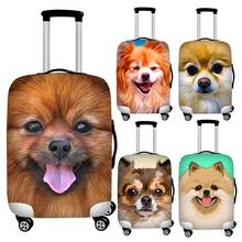 FORUDESIGNS-funda para maleta de viaje con estampado de perro pomeraniano, cubierta protectora antipolvo, elástica e impermeable, 18-32 pulgadas 2024 - compra barato