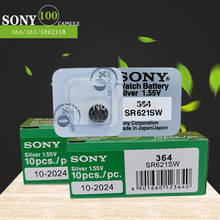 100 шт для Sony 621 часы батарея AG1 LR621 sr621sw 364A 1,5 V LR60 Серебряная оксидная батарейка Одиночная зернистая упаковка 2024 - купить недорого