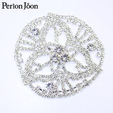 1PCS DIY round dart shape rhinestone applique crystal patch sewing for wedding dress bag decoration accessories YHX087 2024 - buy cheap