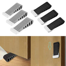 3pcs Home Premium Door Stopper Heavy Duty Flexible Rubber Stop Wedge Support 2024 - buy cheap