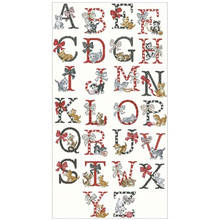Patrones de alfabeto de gatito, punto de cruz 11CT 14CT, Kits de punto de cruz chino, bordado, juegos de costura, decoración del hogar 2024 - compra barato