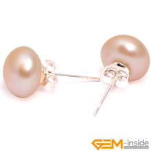 Natural Freshwater Pearl Stud Earring Gift For Women 9mm 10mm Fashion Jewelry Gifts 2024 - buy cheap