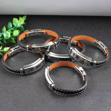 12 constellation bracelet Fashion jewelry black leather bracelet Butterfly buckle Sports bracelet high quality stainless steel 2024 - buy cheap