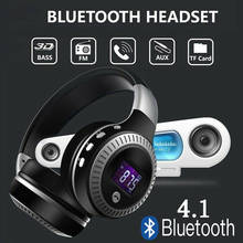 Fone de ouvido de alta fidelidade display lcd sem fio bluetooth fones com microfone dobra fone áudio ajustável jogo para pc telefone 2024 - compre barato