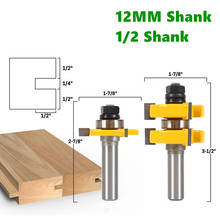 2pcs 12MM 1/2 Shank  Milling Cutter Tenon Cutter Floor Wood Bits T type Groove and Tongue Router Bit 3 Teeth  For Wood 2024 - buy cheap