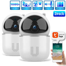 Cámara IP inteligente de seguridad para el hogar, dispositivo inalámbrico de seguimiento automático, HD 1080P, CCTV, nube, tarjeta SD, Audio, videovigilancia, PTZ, Tuya 2024 - compra barato