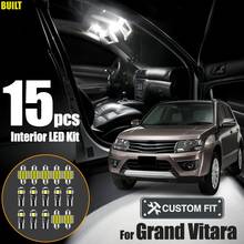 Xukey 15 шт. автомобильные Внутренние светодиодные лампы набор для Suzuki Grand Vitara 2006-2009 2010 2011 2012 2013 купол багажник номерной знак лампы 2024 - купить недорого