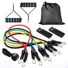 11 Pcs TPE Resistance Bands Set Home Workout Exercise Pilates Yoga Crossfit Fitness Gym Rubber Loop Tubes Pull Rope with Bag 2024 - buy cheap