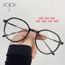 XojoX-gafas redondas para miopía para hombre y mujer, lentes de miopía con acabado redondo, lentes de visión corta con Blu-ray, Retro, miopía, dioptrías, 1,0, 1,5, 2,0, 2,5, 3,5 2024 - compra barato