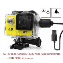 Caixa de proteção para câmera de ação, à prova d'água, para eken h9 h9r, mergulho, sjcam sj4000, sj7000, sj9000 2024 - compre barato