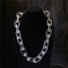 Fashion new transparent acrylic chain hiphop clavicle simple wild necklace hot sale 2024 - buy cheap