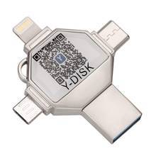4 in 1 OTG Usb Flash Drive for iPhone Pendrive 32GB USB 3.0 Memory Stick External Storage for iOS/Android/Type C/Windows Device 2024 - buy cheap
