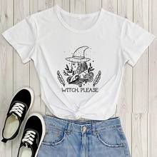 Witch Please Funny Halloween Shirt New Arrival 100%Cotton Funny T Shirt Halloween Gift Shirts Halloween Party Shirts 2024 - buy cheap