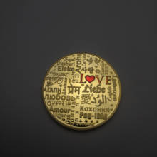 Pássaros do amor casal voando ouro chapeado moeda elizabeth ii lembrança moedas comemorativas presentes do amante 2024 - compre barato