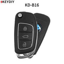 Ключ для автомобиля KEYDIY B16, 3/5 шт., 3 кнопки, Автомобильный ключ для Hyundai Style KD900/KD MINI/Turbo 200/KD-X2, программатор ключей, пульт дистанционного управления серии B 2024 - купить недорого