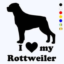 CK20032# I love my rottweiler funny vinyl car sticker waterproof car decal stickers on car truck bumper rear window 2024 - buy cheap