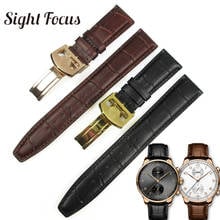 20mm 22mm Calfskin Leather Watch Band for IWC Chronograph Seven Day Power Replacement Strap Black Brown Watch Bracelet Belt Men 2024 - buy cheap