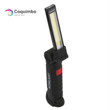Магнит малого размера фонарик, USB Перезаряжаемый рабочий светильник для наружного кемпинга, походов, COB светодиодный фонарик с крючком, лампа для палатки 2024 - купить недорого