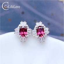 CoLife Jewelry Natural Pyrope Garnet Stud Earrings for Daily Wear 4mm*6mm Garnet Silver Earrings 925 Silver Pyrope Jewelry 2024 - buy cheap