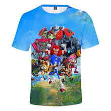 SonicT-Camiseta 3D para hombres y mujeres, camisa de manga corta para niños y niñas, camiseta transpirable de verano, moda harajuku 2024 - compra barato