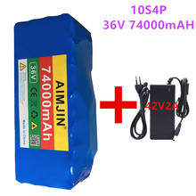 Original 10S4P 36V Battery 10S4P 74Ah Battery Pack 1000W High Power Battery 36V74000mAh Electric Bicycle BMS 2024 - buy cheap