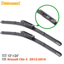 Buildreamen2 Car Accessories Frameless Soft Rubber Windscree Wiper Blade Window Windshield For 2012-2016 Renault Clio 4 2024 - buy cheap