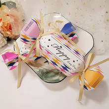 Caja y bolsas Multicolor para recuerdo de boda, cajas de grageas de caramelo para Baby Shower, cumpleaños, regalos para invitados boda, evento y fiesta, 10 Uds. 2024 - compra barato
