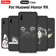 EiiMoo Silicone Phone Case For Huawei Honor 9X Case Cartoon Thin TPU Soft Case For Huawei Honor 9X Fingerprint Version Cover 2024 - buy cheap