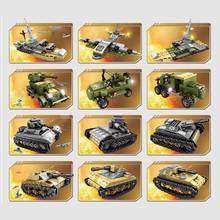 Military series World War II Naval Air Force Battleship Tank Armored Vehicle DIY Model Building Blocks Toys Gifts 2024 - buy cheap