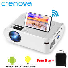 CRENOVA Мини проектор M01 (опционально Android 6,0 M01C) 3000 люмен для телефона проектор Поддержка 1080P Full HD 3D светодиодный проектор 2024 - купить недорого
