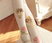 Lolita Girl Retro printed stocking Women Long Pantyhose socks  D085 2024 - buy cheap
