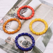 Trendy 5 Colors Bracelet for Women Faux Beeswax Resin Ambers Beads Strand Bracelet Yoga for Friend Gift Charms Jewelry 7.5" B246 2024 - buy cheap