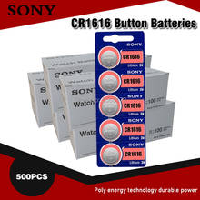 500 шт. Sony 100% оригинальная CR1616 Кнопочная батарея для часов автомобильный пульт дистанционного управления cr 1616 ECR1616 GPCR1616 3v литиевая батарея 2024 - купить недорого