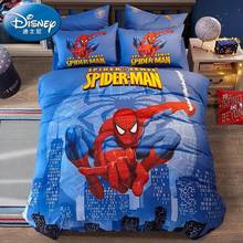 Juego de funda nórdica 3D de Spider-Man para niños, ropa de cama de tamaño doble, 100% de algodón colcha, juego de cama doble de matrimonio, 3 piezas, Disney 2024 - compra barato