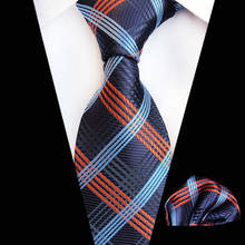40 Colors 8cm Silk Men Tie Set Plaid Paisley Floral Handkerchief Necktie Set Men's Classic Party Wedding Pocket Square Tie Sets 2024 - buy cheap