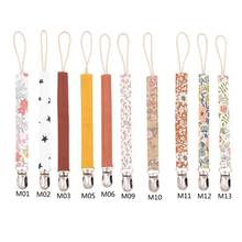 Baby Pacifier Clip Chain Cotton Linen Holder Pacifier Soother Clips Leash Belt Nipple Holder For Infant Feeding  2024 - buy cheap