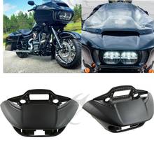Farol dianteiro preto e externo para motocicleta, carenagem para harley road glide fltrx cvo ultra 2014-2020 2024 - compre barato