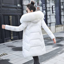 Plus Size S-7XL Women's jacket Winter Warm Big Fur Women Long Down Parkas Slim Winter Jacket for Women Hooded Coat Female Parkas 2024 - buy cheap