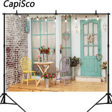 Capisco House Garden door Flower Brick Wall Photography Background Wedding Child party Photographic Backdrops Photo Studio props 2024 - buy cheap