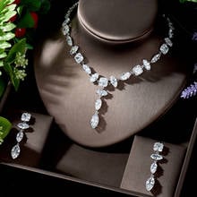 HIBRIDE Latest Design Earrings and Necklace Jewelry Set for Women AAA CZ Luxury Women Jewelry Set Party Accessories N-1286 2024 - buy cheap